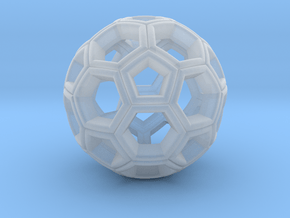Soccer Ball Pendant in Clear Ultra Fine Detail Plastic