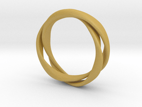 3-Twist Ring in Tan Fine Detail Plastic