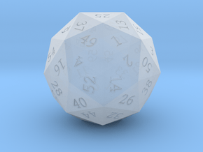 Pentakis Dodecahedral 60-sided die in Clear Ultra Fine Detail Plastic