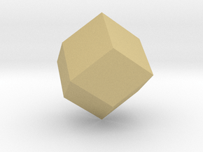 rhombic dodecahedron in Tan Fine Detail Plastic