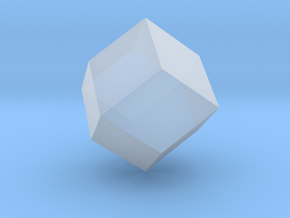 rhombic dodecahedron in Clear Ultra Fine Detail Plastic