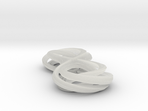 Bi Level Mobius in Clear Ultra Fine Detail Plastic