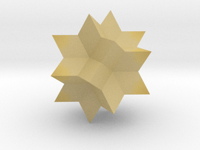 Rhombic Hexecontahedron in Tan Fine Detail Plastic