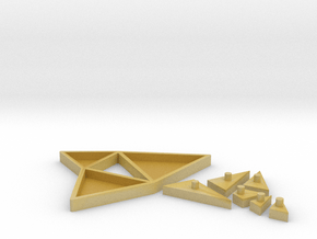 The Triangles of Pythagoras Puzzle in Tan Fine Detail Plastic