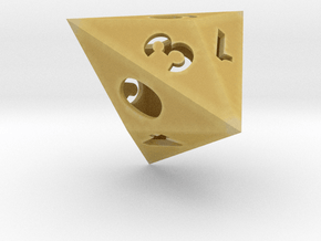 Triakis dice (hollow) in Tan Fine Detail Plastic