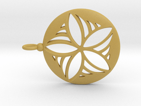 Star Pinwheel pendant in Tan Fine Detail Plastic