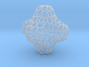 Voronoi Cross in Clear Ultra Fine Detail Plastic