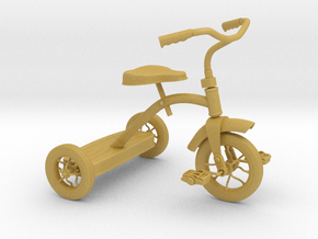 Mini Tricycle with moving parts in Tan Fine Detail Plastic