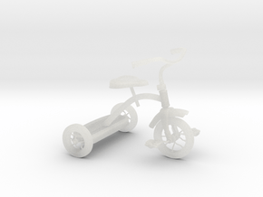 Mini Tricycle with moving parts in Clear Ultra Fine Detail Plastic