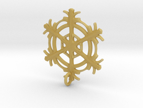 Snowflake Earring in Tan Fine Detail Plastic