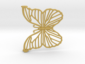 Butterfly pendant in Tan Fine Detail Plastic