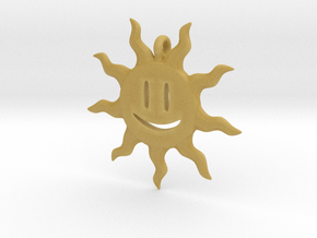 Smiling sun pendant in Tan Fine Detail Plastic