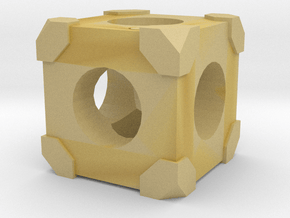 The Cube in Tan Fine Detail Plastic