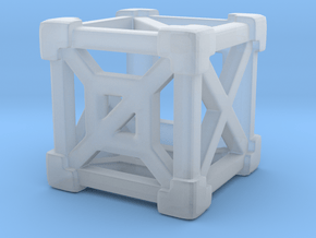 Cage 6-Sided Die - Empty in Clear Ultra Fine Detail Plastic