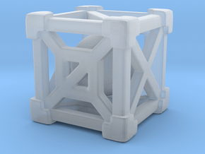 Cage 6-Sided Die - Full in Clear Ultra Fine Detail Plastic