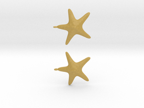 Starfish earrings in Tan Fine Detail Plastic