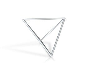 Tetrahedron in Clear Ultra Fine Detail Plastic