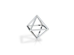 Octahedron in Clear Ultra Fine Detail Plastic
