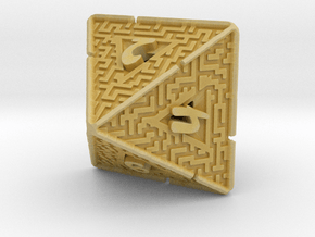 8 Sided Maze Die V2 in Tan Fine Detail Plastic