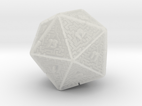 20 Sided Maze Die V2 in Clear Ultra Fine Detail Plastic