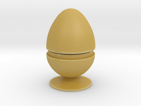 Two part hollow egg shell with foot in Tan Fine Detail Plastic