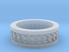 Flat Chain Ring in Clear Ultra Fine Detail Plastic