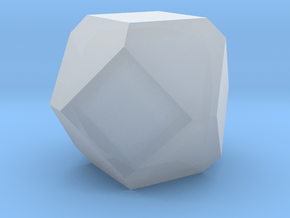 Cuboctohedral Fourteen-sided Die in Clear Ultra Fine Detail Plastic