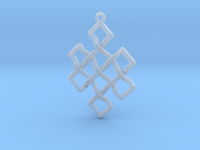 Endless Knot Pendant in Clear Ultra Fine Detail Plastic