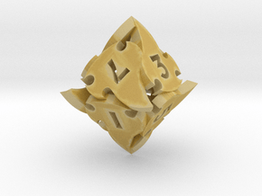 Tocrax Eight-Sided Die in Tan Fine Detail Plastic