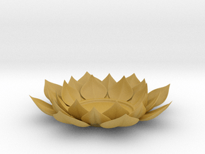 Lotus Flower Tea Light Holder in Tan Fine Detail Plastic