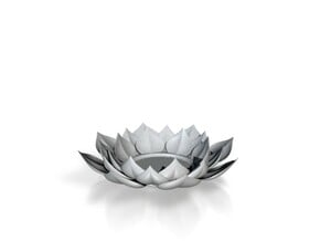 Lotus Flower Tea Light Holder in Clear Ultra Fine Detail Plastic