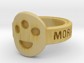 The Post-Human Society Ring in Tan Fine Detail Plastic