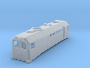 H0e Scale USSR TU2 Locomotive in Clear Ultra Fine Detail Plastic