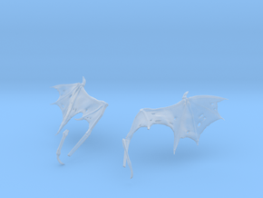 Ragged Monster Wings in Clear Ultra Fine Detail Plastic