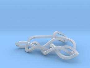 3D Mobius Trinity Knot in Clear Ultra Fine Detail Plastic