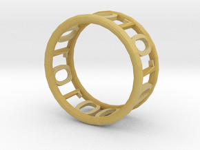 Binary ring in Tan Fine Detail Plastic