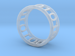 Binary ring in Clear Ultra Fine Detail Plastic