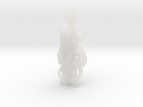 Cthulhu Fhtagn Pendant in Clear Ultra Fine Detail Plastic