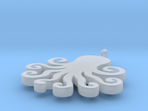 Octopus pendant/keychain in Clear Ultra Fine Detail Plastic