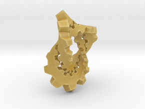 Trefoil with Cogs in Tan Fine Detail Plastic