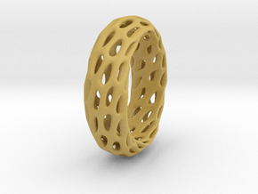 Trous Ring in Tan Fine Detail Plastic