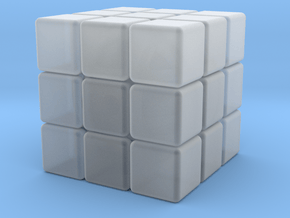 Mini 12mm 3x3x3 Cube in Clear Ultra Fine Detail Plastic