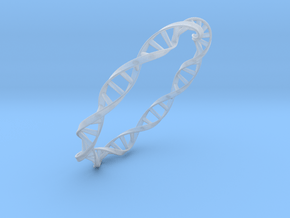 DNA Moebius bracelet (large) in Clear Ultra Fine Detail Plastic