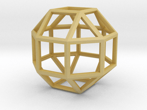 rhombicuboctahedron in Tan Fine Detail Plastic