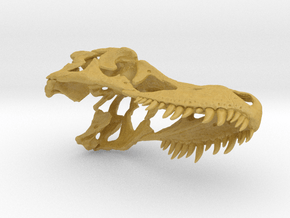 Tyrannosaurus Skull Keychain  in Tan Fine Detail Plastic