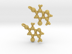 Theobromine Earrings in Tan Fine Detail Plastic