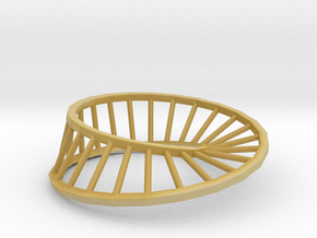 Moebius Ring | Inside-out a1 in Tan Fine Detail Plastic