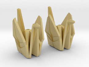 Origami Crane Bead Earrings in Tan Fine Detail Plastic