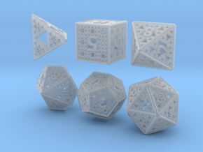 Fractal Dice in Clear Ultra Fine Detail Plastic