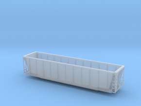 Z scale Coalveyor (tm) bathtub gondola in Clear Ultra Fine Detail Plastic